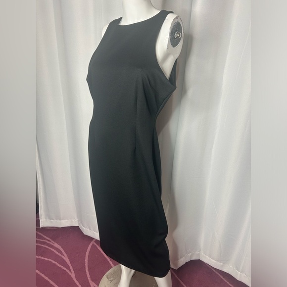 Metaphor Women's Black Midi Bodycon Texture Sleeveless Dress - Picture 7 of 11